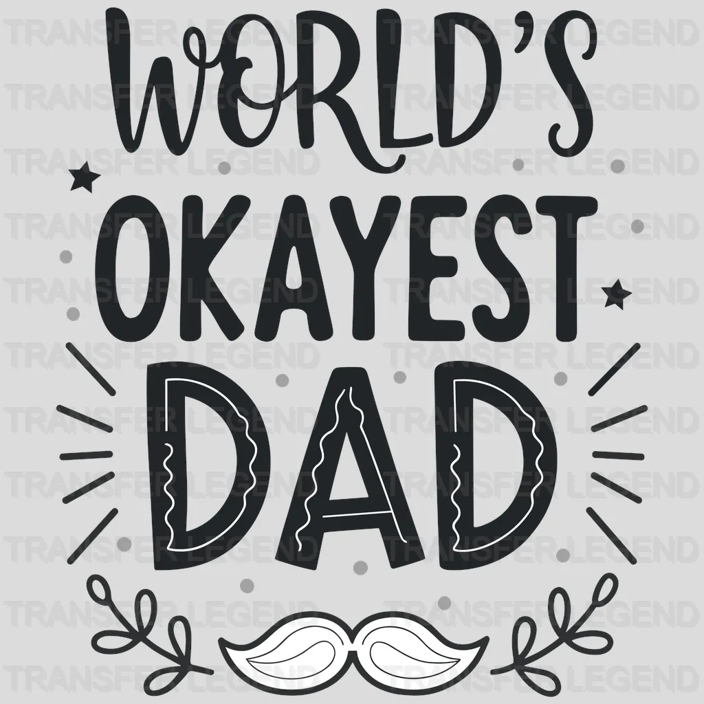 Worlsds Dad Fathers Day Design - DTF Heat Transfers - transferlegend