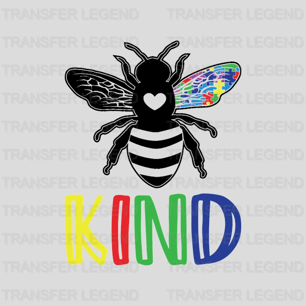 Bee Kind Awareness Design - DTF heat transfer - transferlegend