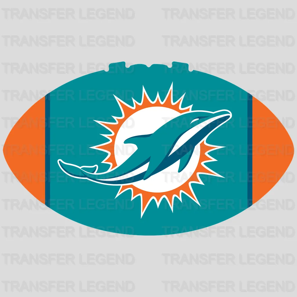 Miami Dolphins HOME Wordmark with Logo NFL Design - DTF Heat Transfer