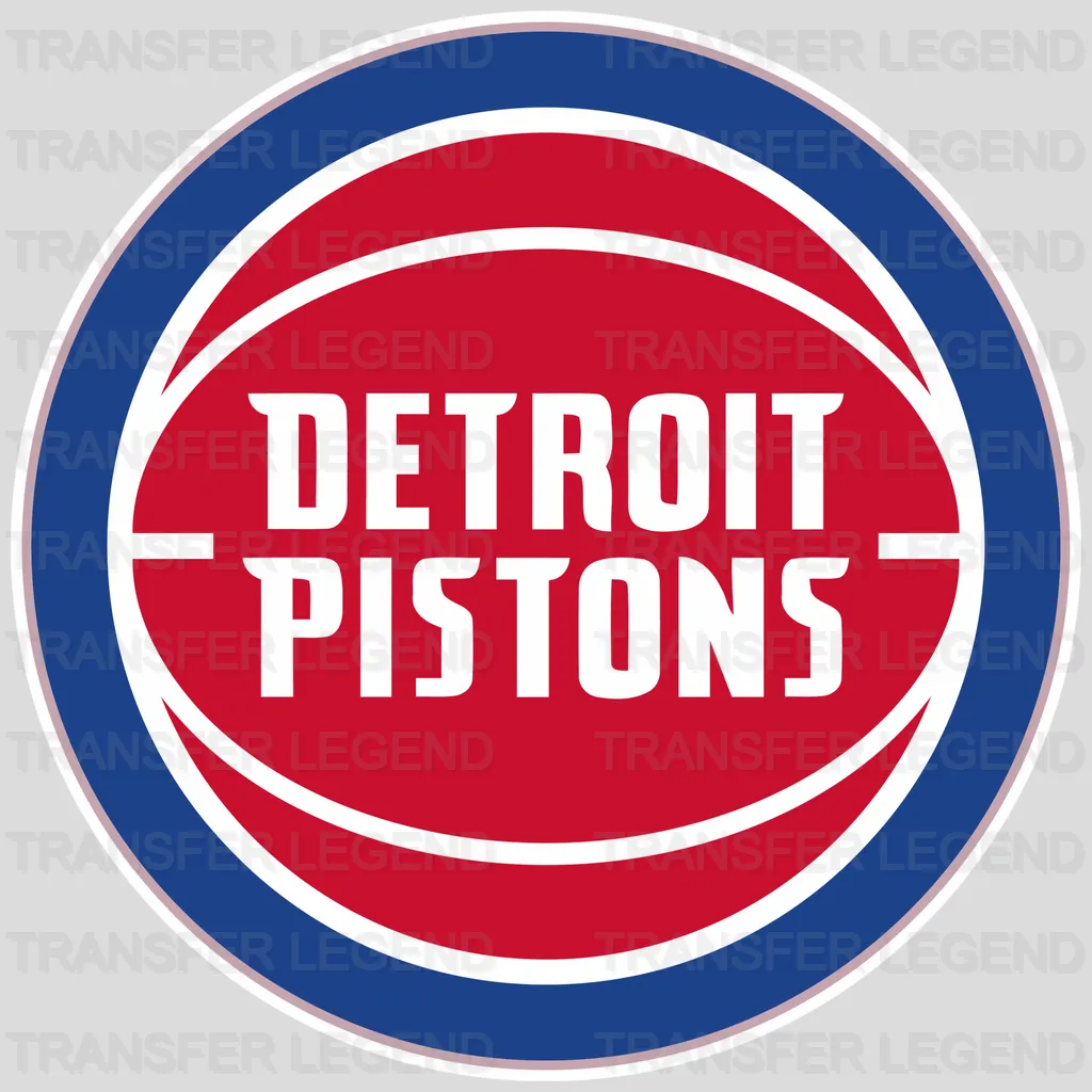 Detroit Pistons Classic Roundel NBA Design - DTF Heat Transfer