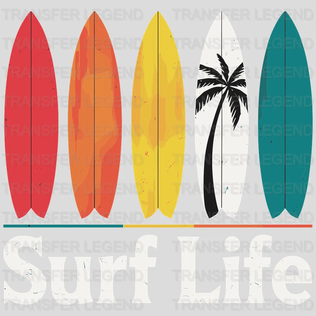Surf Life Surfing Design - DTF Heat Transfers - transferlegend