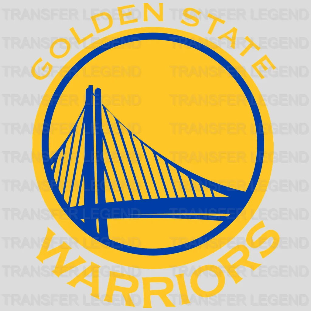 Golden State Warriors Classic Circle Badge with Bridge NBA Design - DTF Heat Transfer