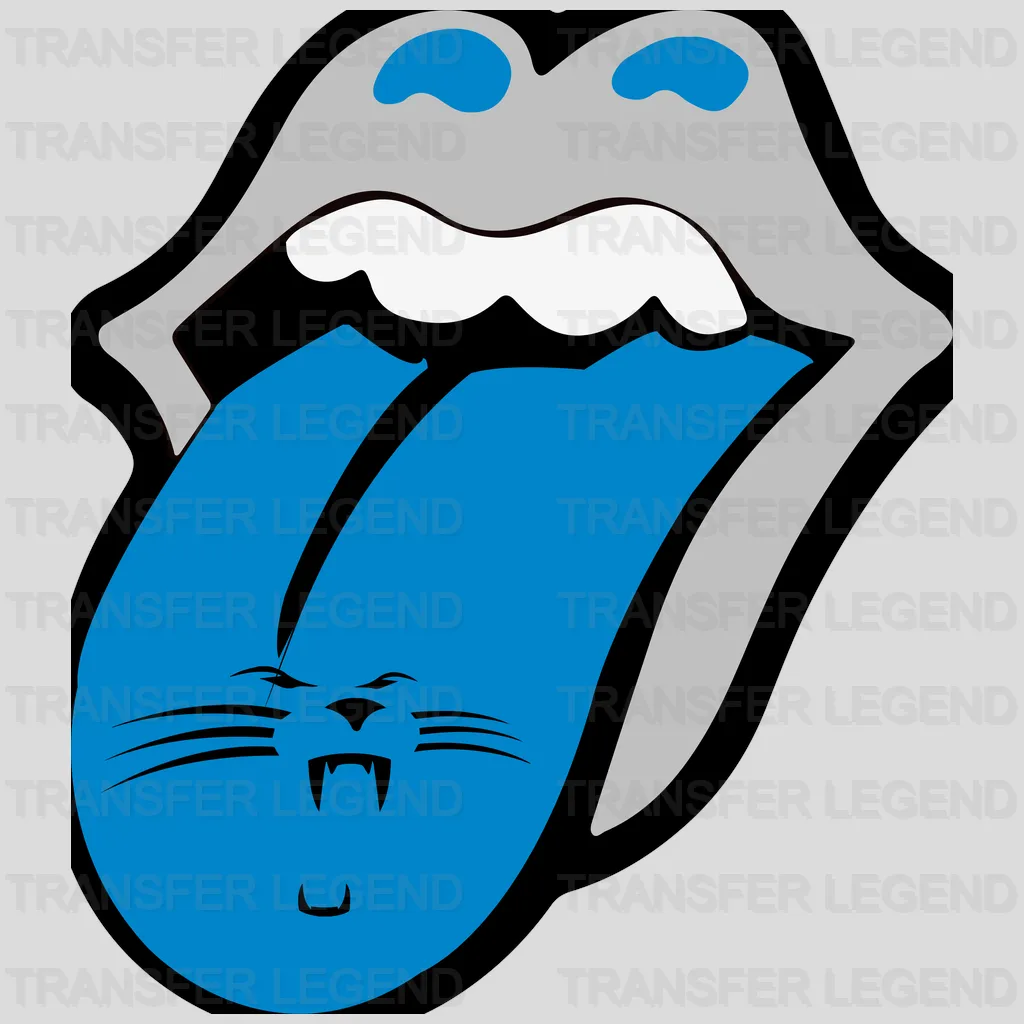 Carolina Panthers Tongue & Lip Logo NFL Design - DTF Heat Transfer