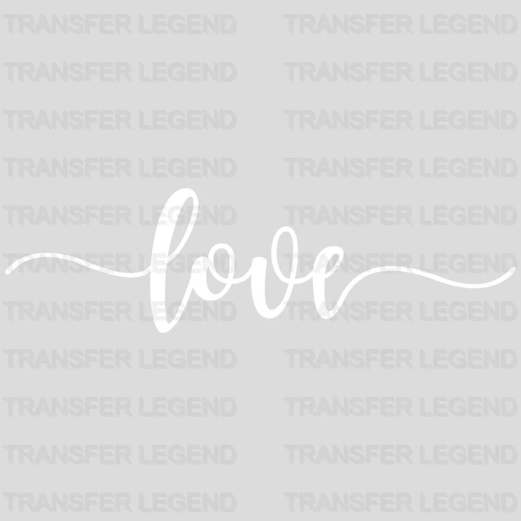 Black & White Love Valentine's Day Design - DTF heat transfer - transferlegend