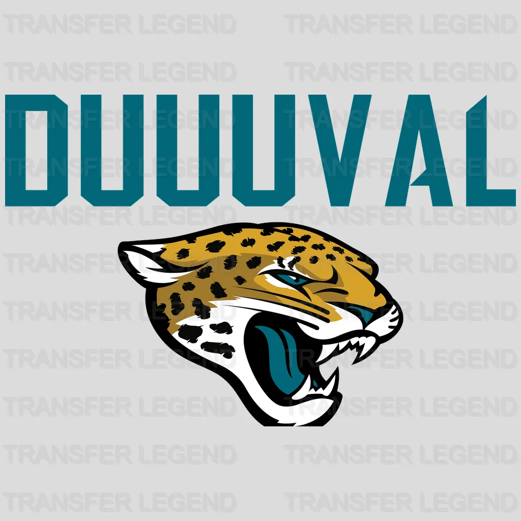 Jacksonville Jaguars “DUUUVAL” Wordmark NFL Design - DTF Heat Transfer