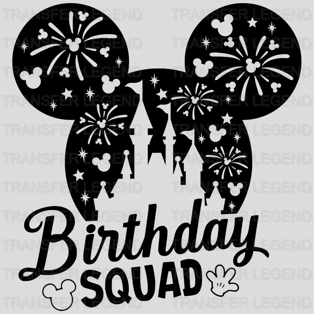 Birthday Squad Mouse and Mi Design - DTF heat transfer - transferlegend