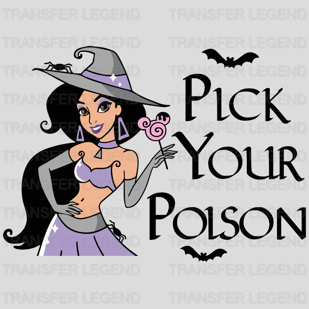 Princess Pick Your Poison Design - DTF heat transfer - transferlegend