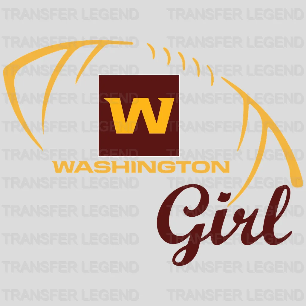 Washington Football Team Washington Girl Oval Script NFL Design - DTF Heat Transfer