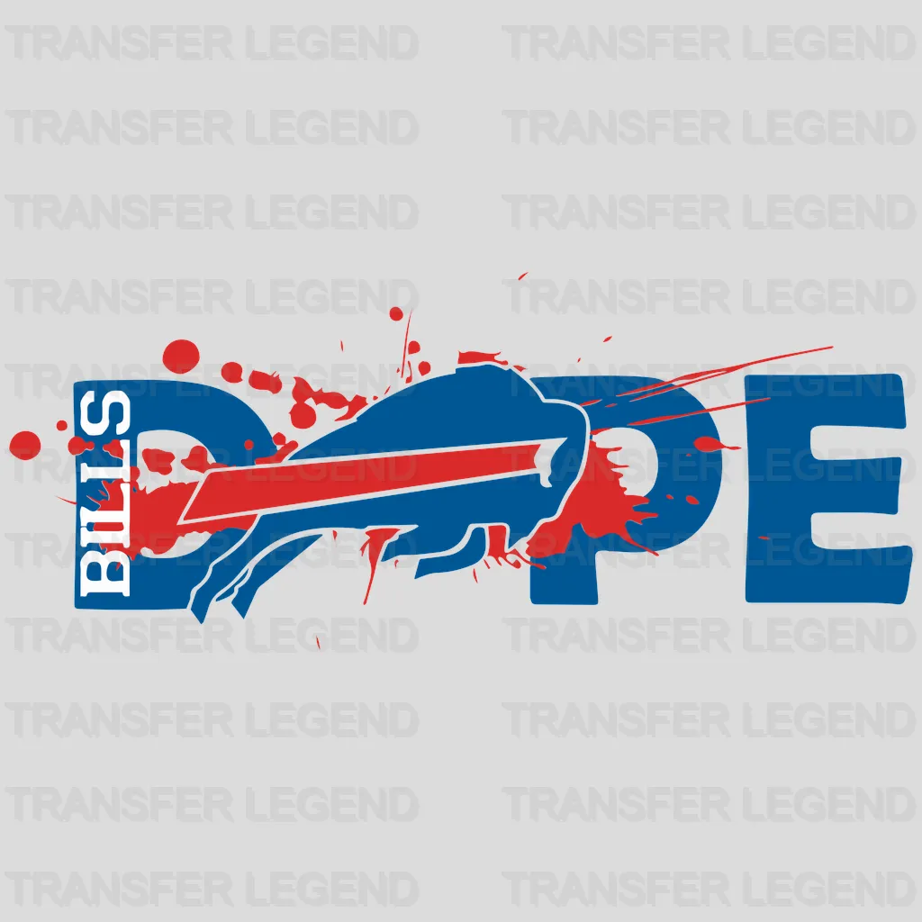Buffalo Bills Dope Wordmark with Logo NFL Design - DTF Heat Transfer