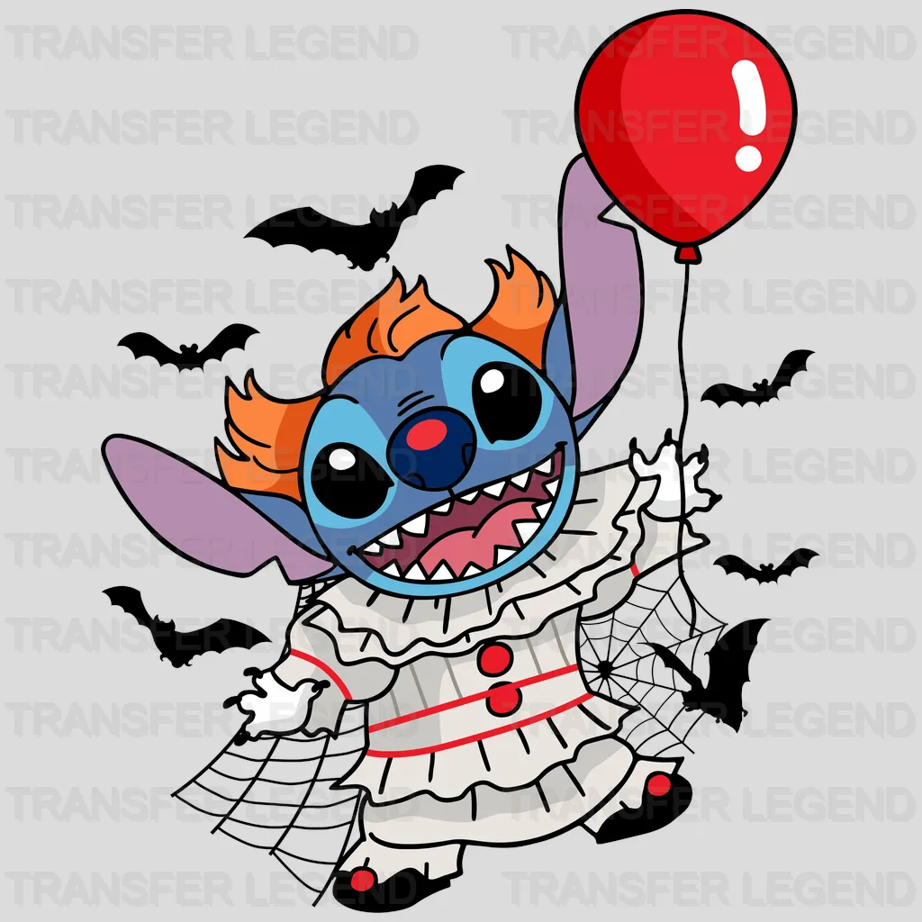 Stitch Halloween Penny Wise Design - DTF heat transfer - transferlegend