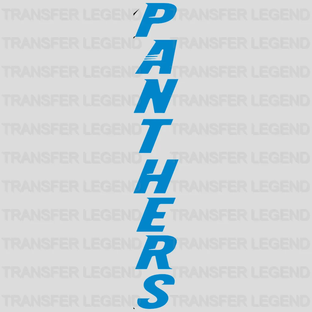 Carolina Panthers Vertical Wordmark NFL Design - DTF Heat Transfer