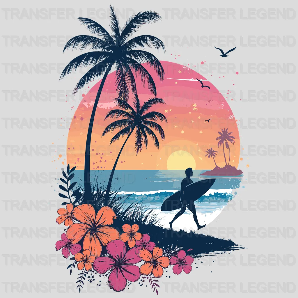 Surf Time Surfing Design - DTF Heat Transfers - transferlegend