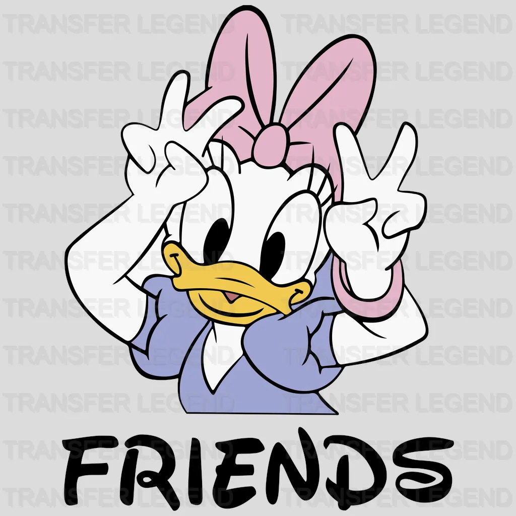 Mouse And Duck Best Friends Design - DTF heat transfer - transferlegend