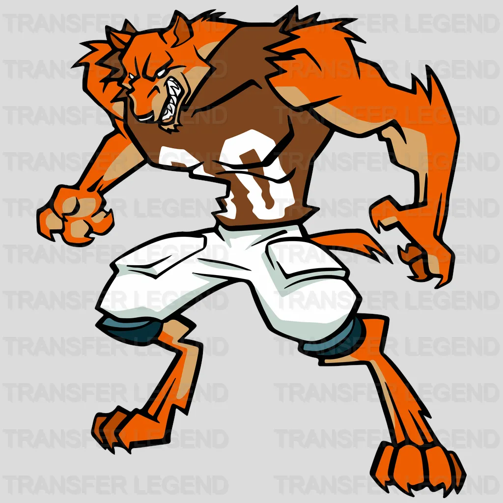 Cleveland Browns Muscular Dawg Mascot NFL Design - DTF Heat Transfer