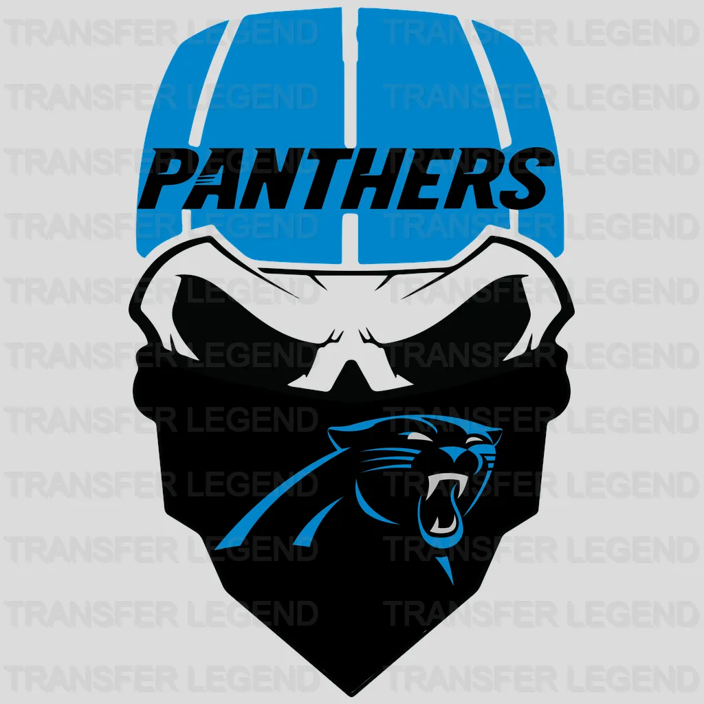 Carolina Panthers Bandit Mask Logo NFL Design - DTF Heat Transfer