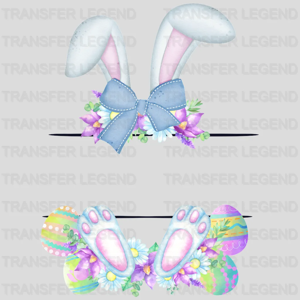 Easter Blue Bunny Custom Name Design- DTF heat transfer - transferlegend