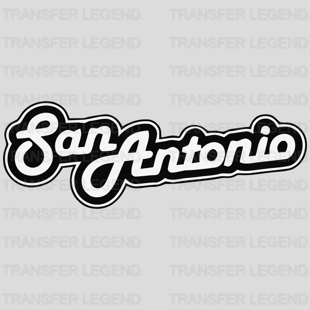 San Antonio Spurs “San Antonio” Script Wordmark NBA Design - DTF Heat Transfer