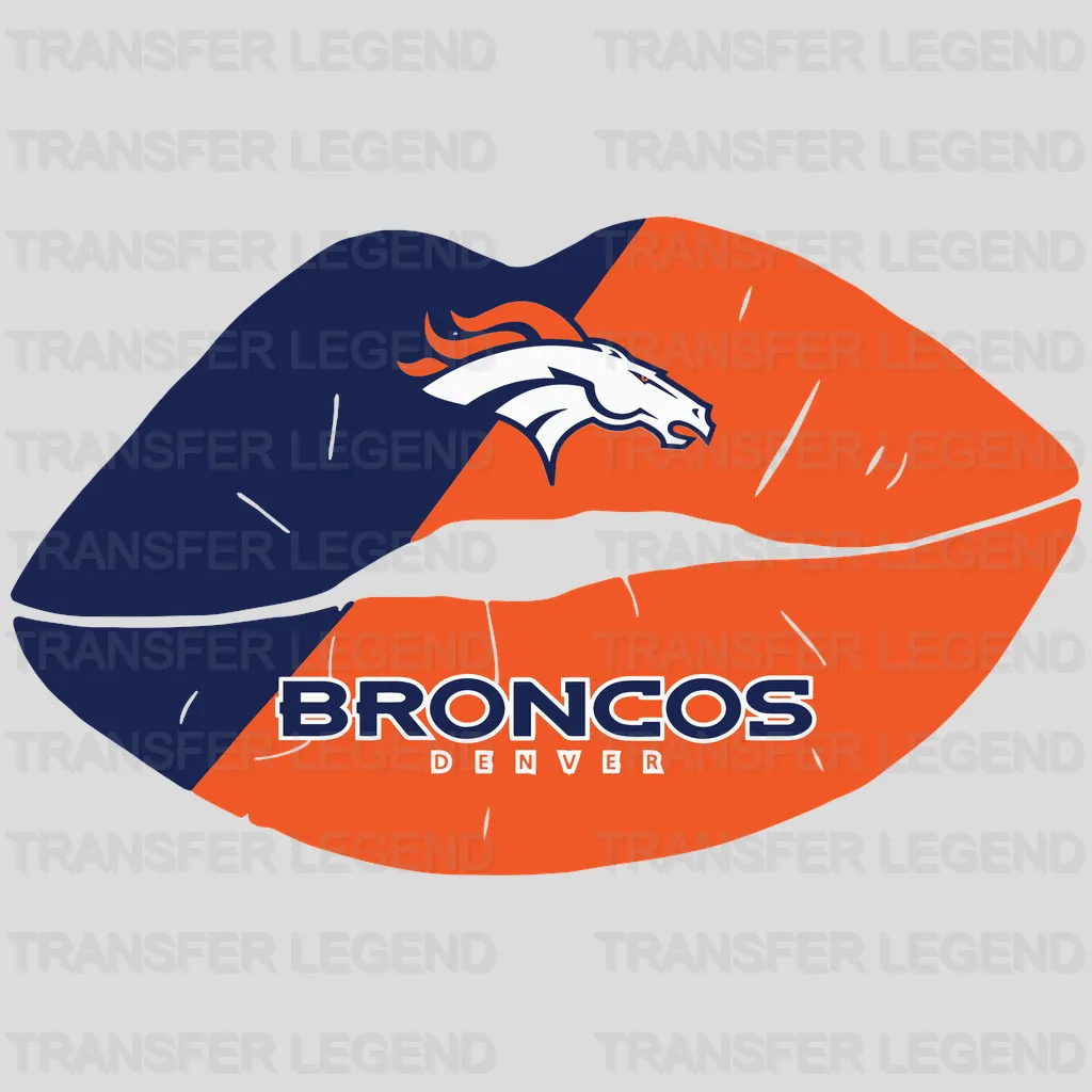 Denver Broncos Two‑Tone Cap Emblem NFL Design - DTF Heat Transfer