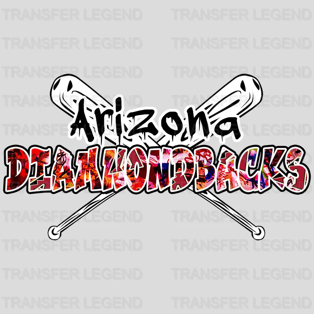 Arizona Diamondbacks MLB Sugar Skull With Cap Illustration - DTF Iron On Transfer