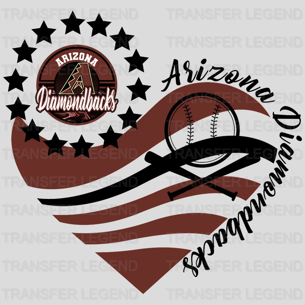 Arizona Diamondbacks MLB Love DTF Iron On Transfer