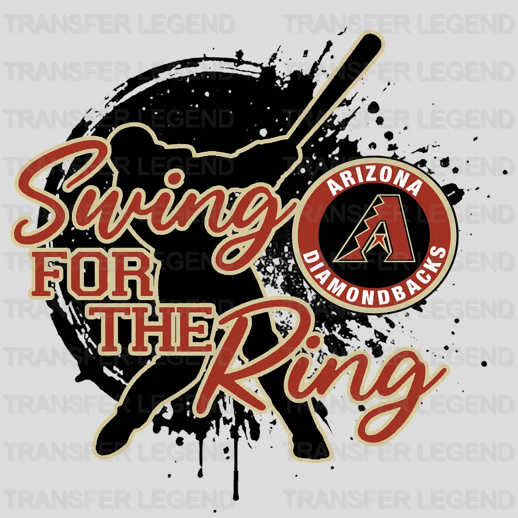 Arizona Diamondbacks MLB Swing For The Ring DTF Iron On Transfer
