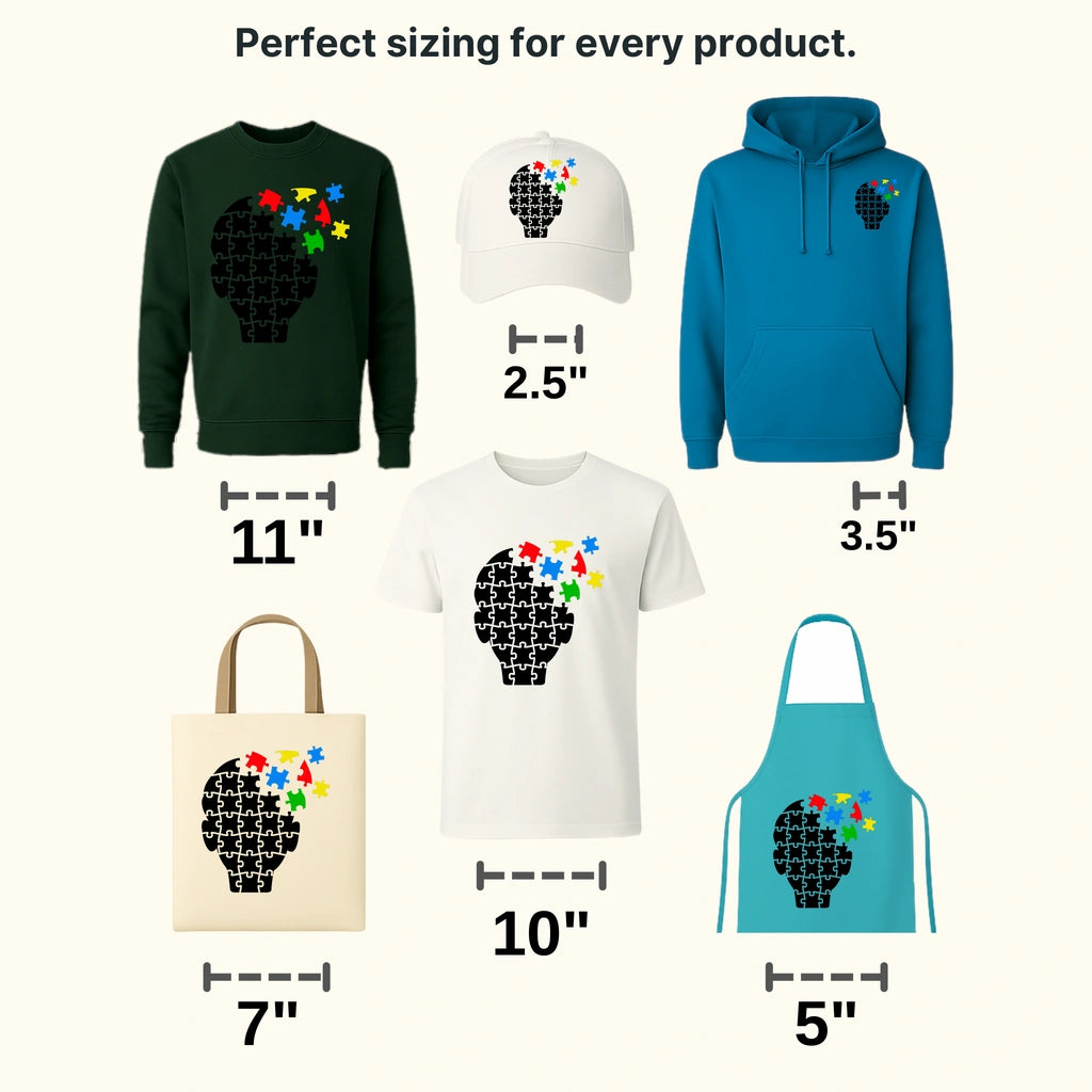 Autism Puzzle Heat Design - DTF heat transfer - transferlegend