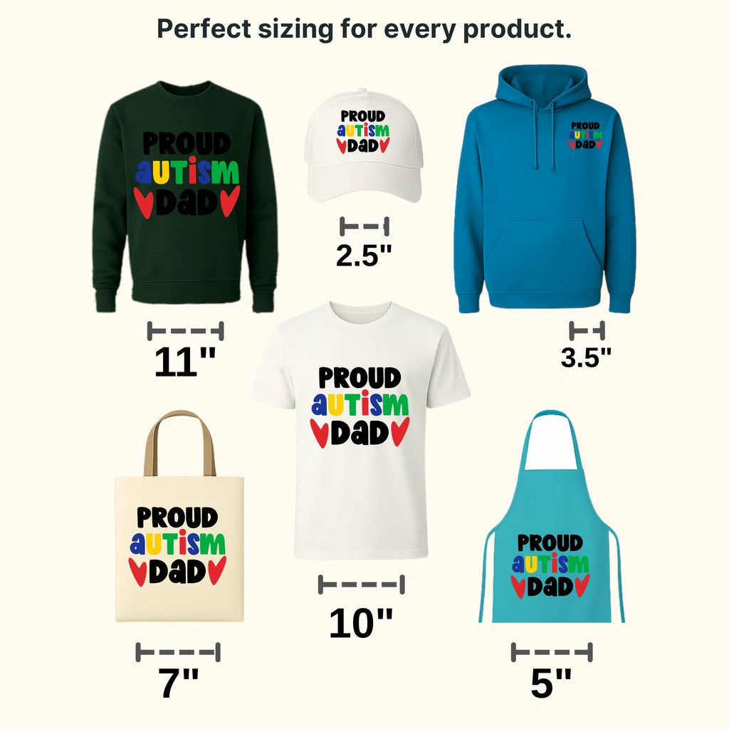 PROUD X AUTISM DAD - DTF Heat Transfer - transferlegend
