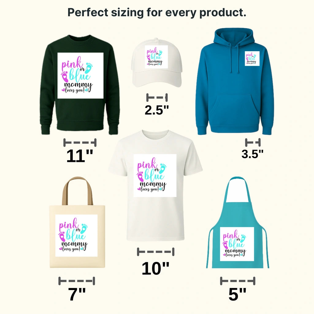 Pnk or Ble Mommy Design - DTF heat transfer - transferlegend