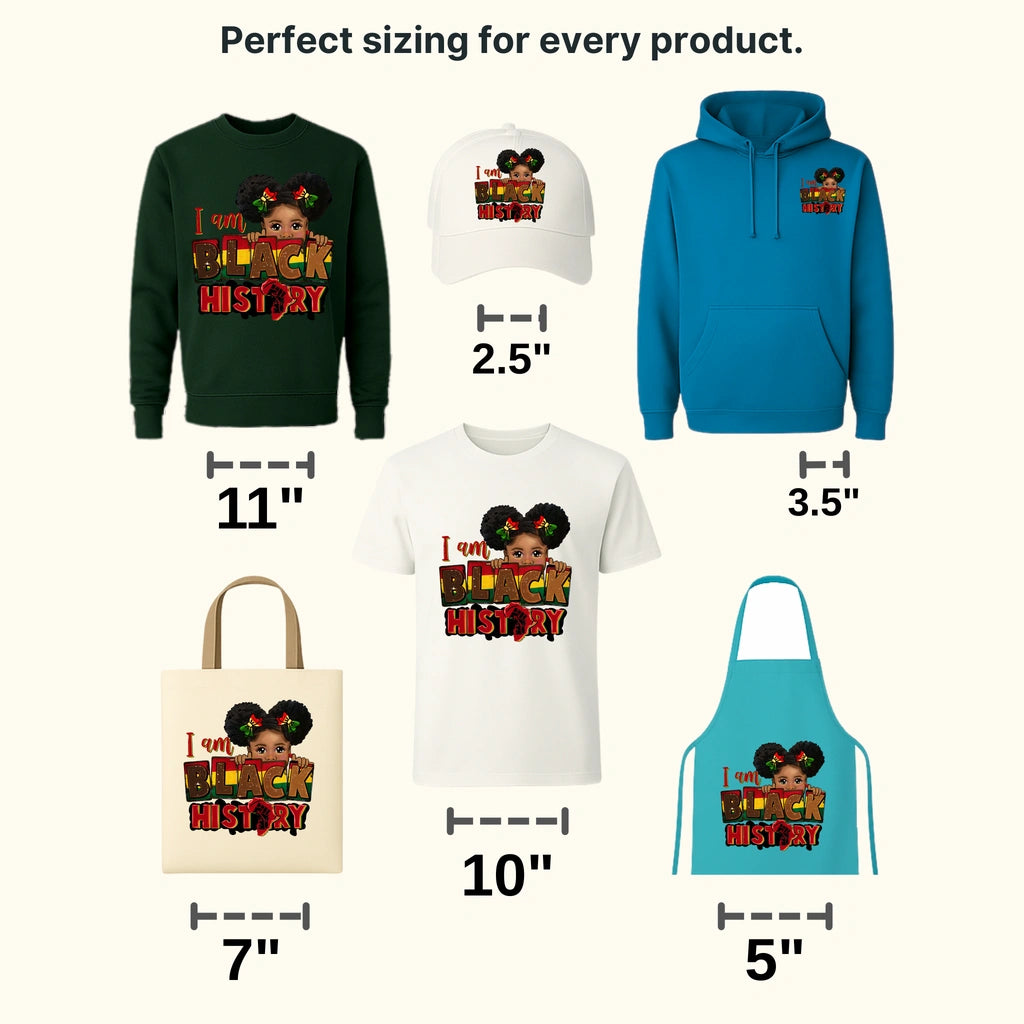 I Am Black History - BLM design DTF heat transfer - transferlegend