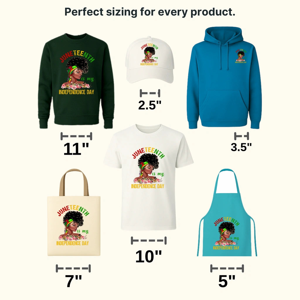 Juneteenth Is My Independence Day - BLM design DTF heat transfer - transferlegend