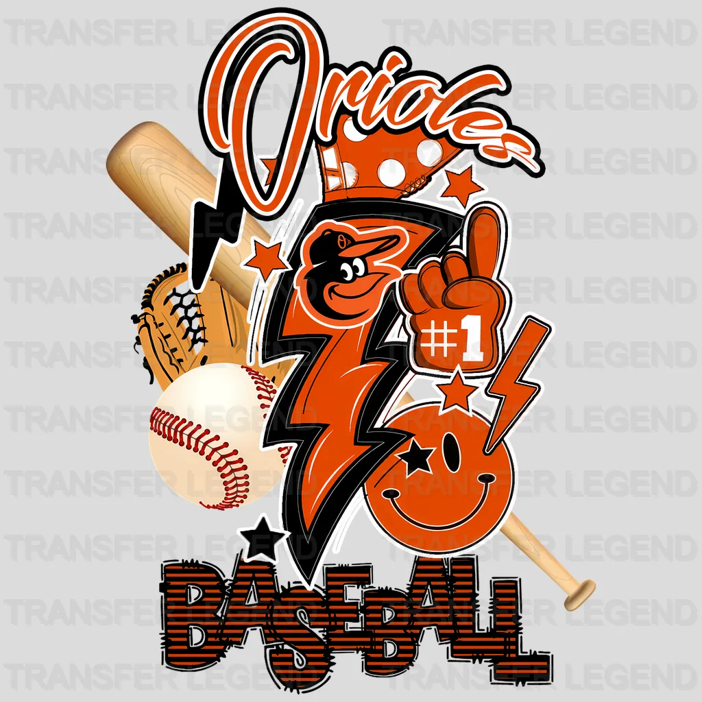Baltimore Orioles MLB Gear Composition - DTF Iron On Transfer