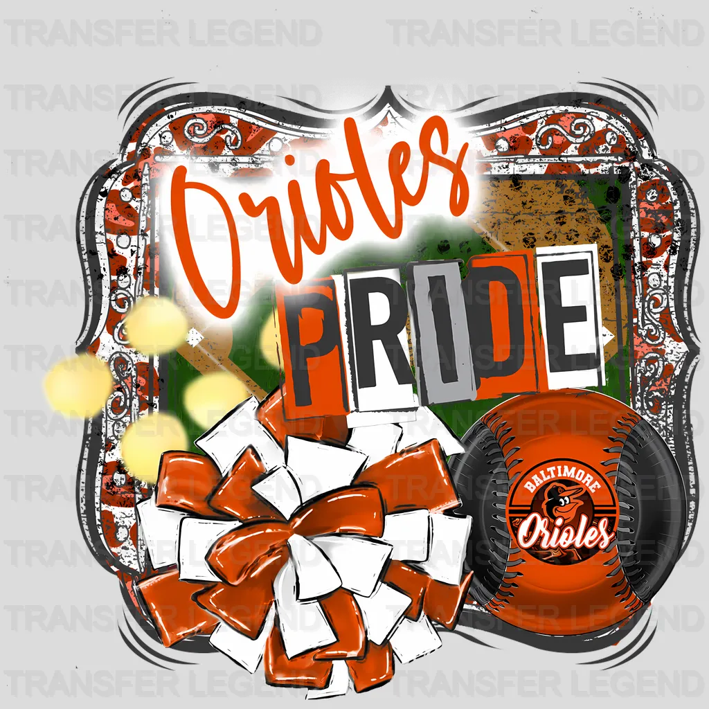 Baltimore Orioles MLB Orioles Pride DTF Iron On Transfer