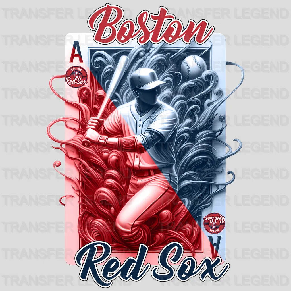 Boston Red Sox MLB Vintage Player Poster Graphic - DTF Iron On Transfer
