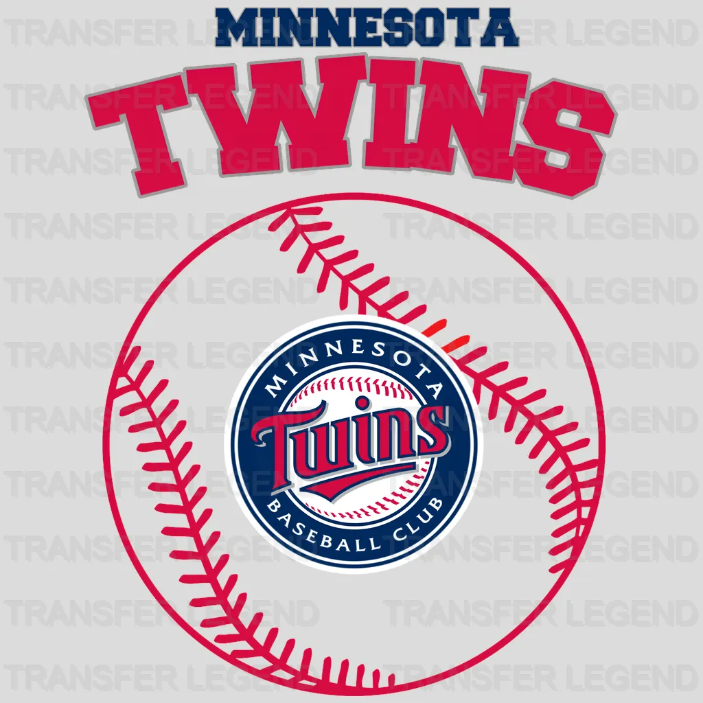 Minnesota Twins MLB Circle Logo With Stitch - DTF Iron On Transfer