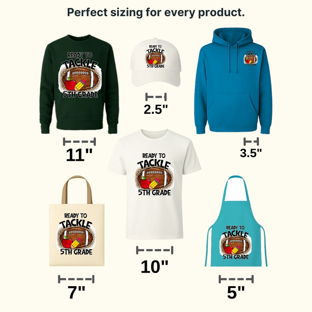 Ready To Tackle 5Th Grade - Back To School DTF Transfer - transferlegend