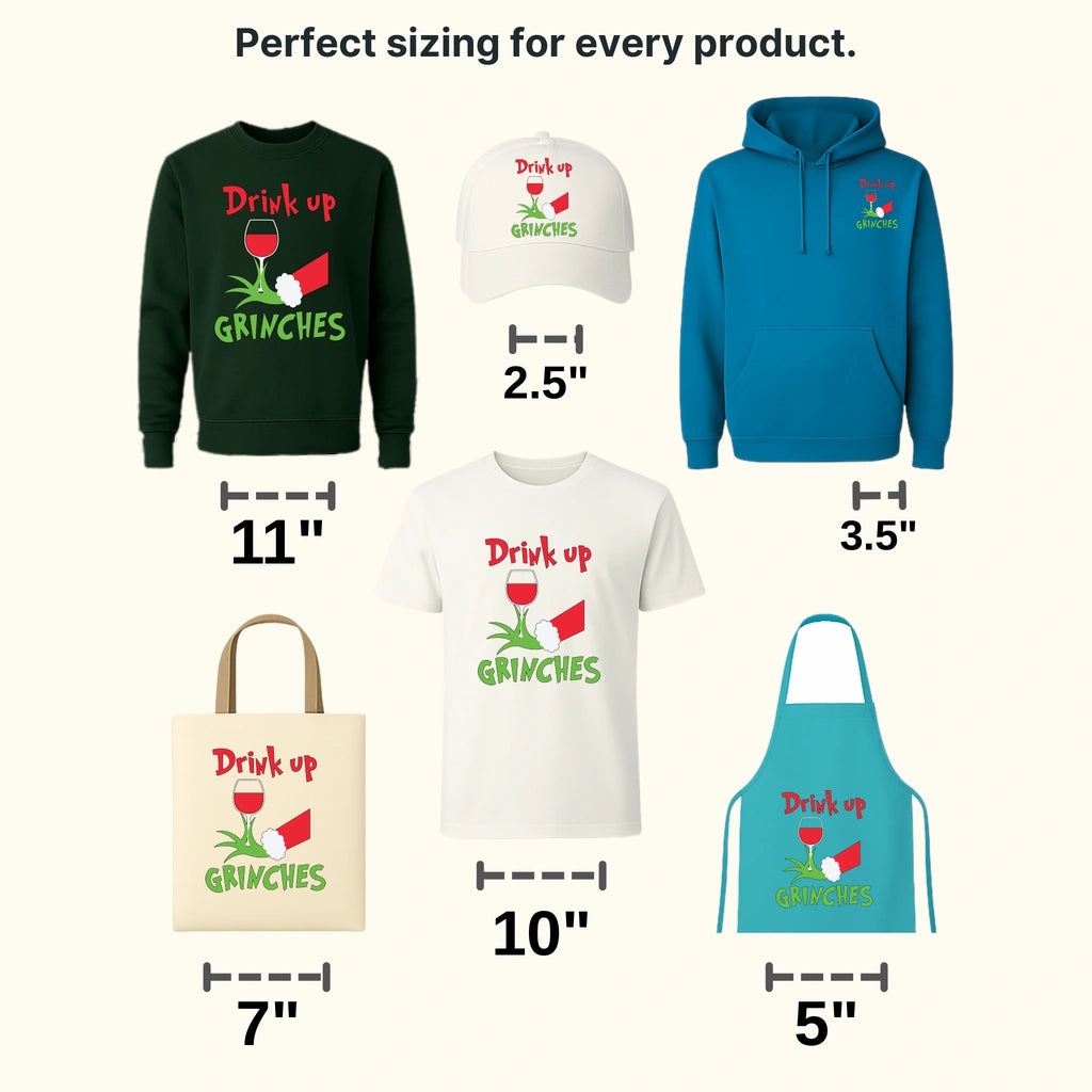 Drink Up Grinches Design, Christmas Design - DTF heat transfer - transferlegend