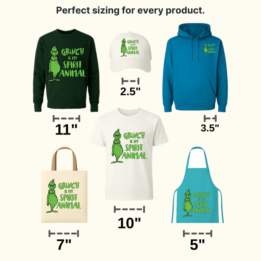 Grinch Is My Spirit Animal Design, Christmas Design - DTF heat transfer - transferlegend