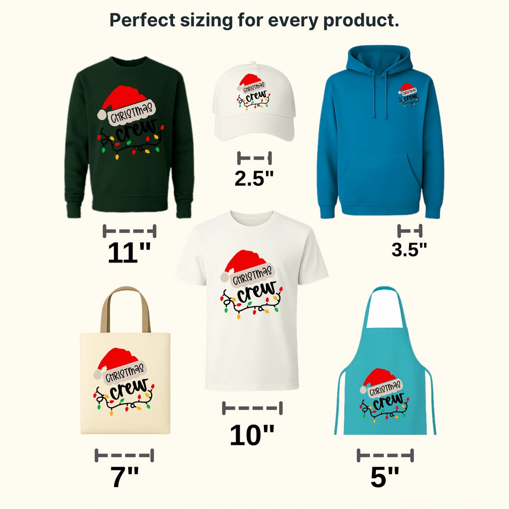 Christmas Crew Santas Hat Design, Christmas Design, Dtf Heat Transfer - transferlegend