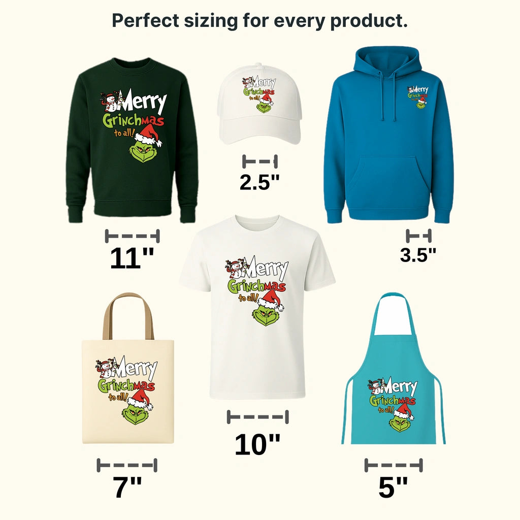 Merry Grinchmas To All Christmas Design, Family Christmas Design - DTF heat transfer - transferlegend