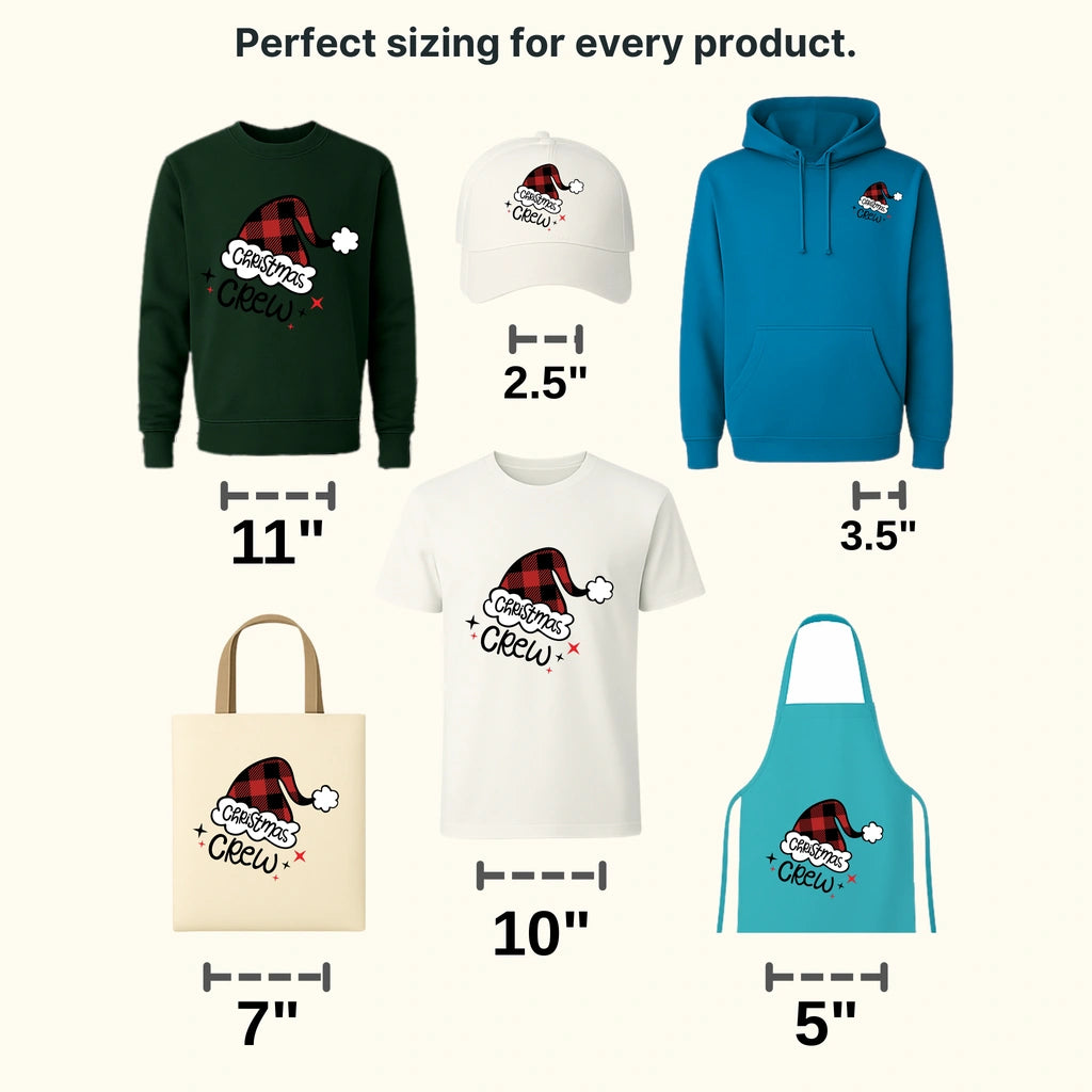 Christmas Santa Hat Crew Design - DTF heat transfer - transferlegend