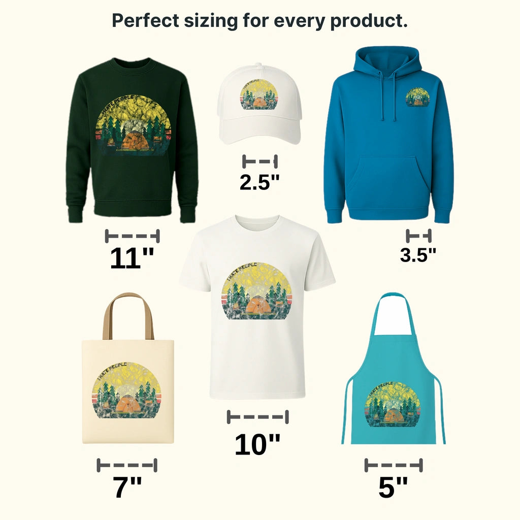 I Hate People - Funny Camping Design - DTF heat transfer - transferlegend