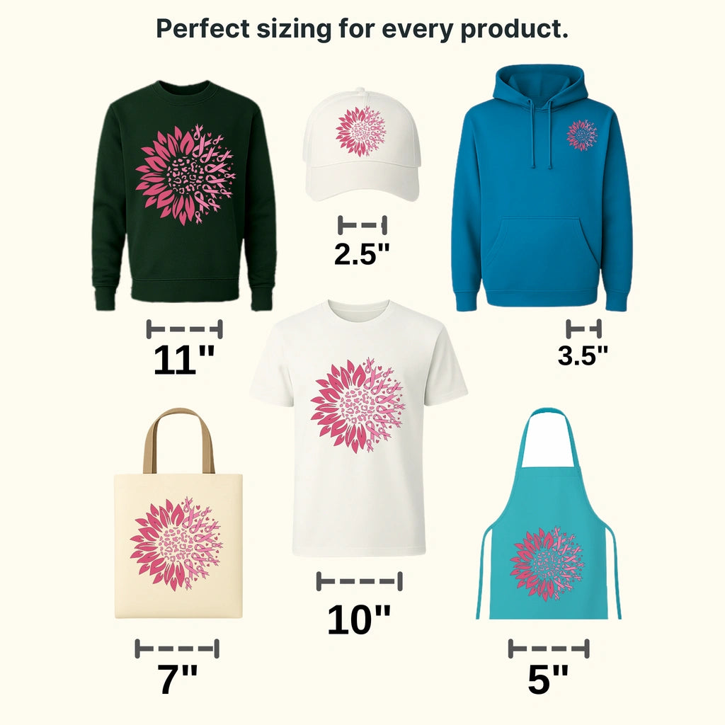 Sunflower Cancer Support Design - DTF heat transfer - transferlegend