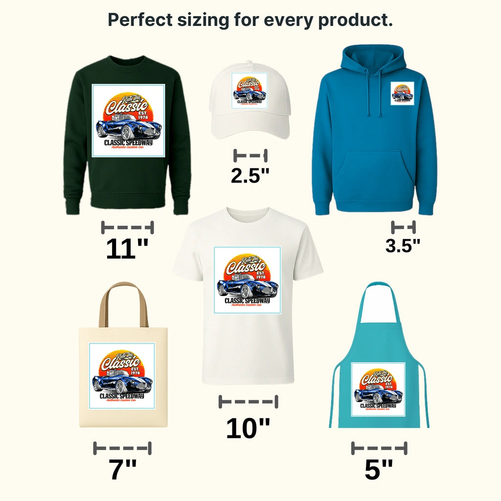 Cars Ride The Classic Clasic Car Designs - DTF Heat Transfer - transferlegend