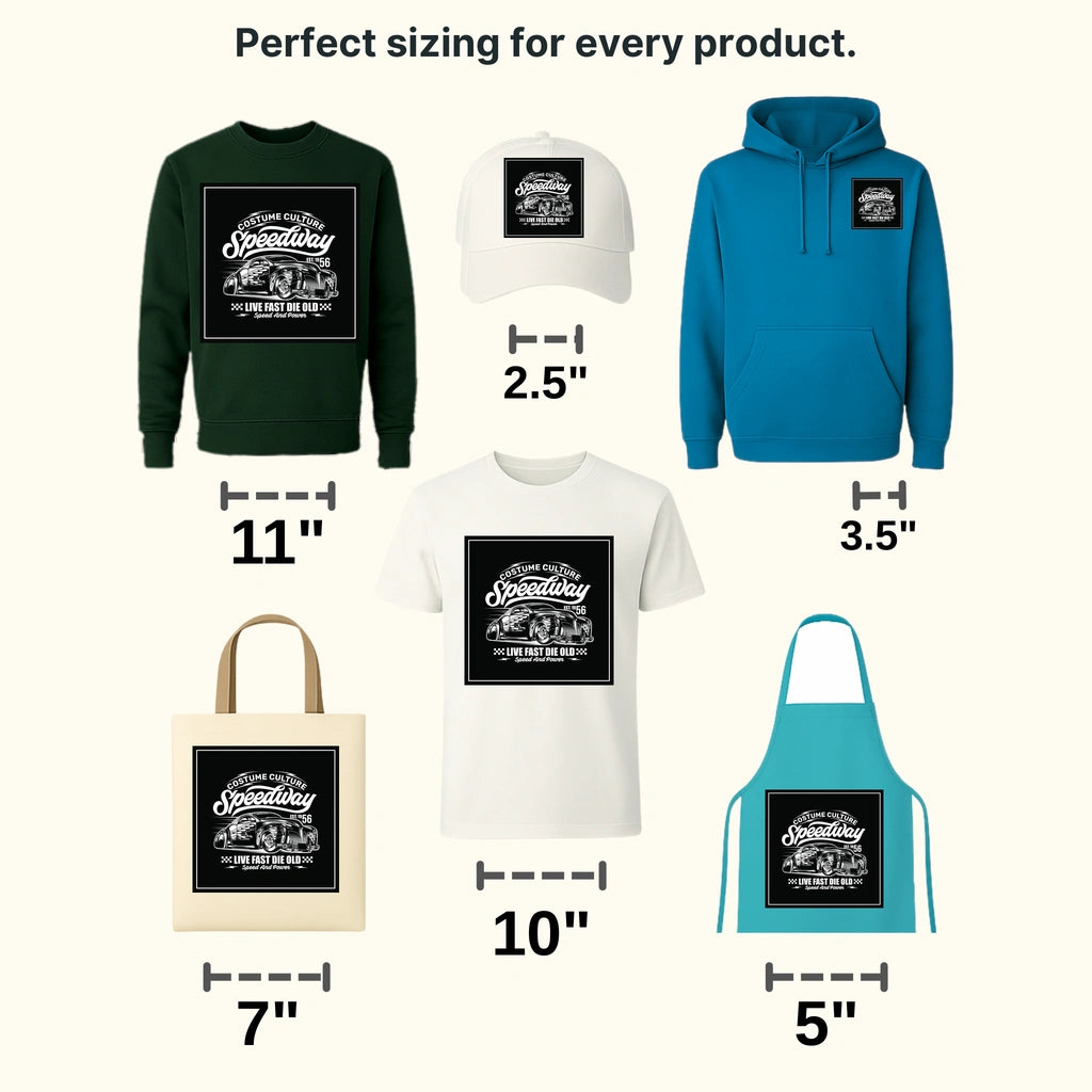 Cars Live Fast Die Old Clasic Car Designs - DTF Heat Transfer - transferlegend