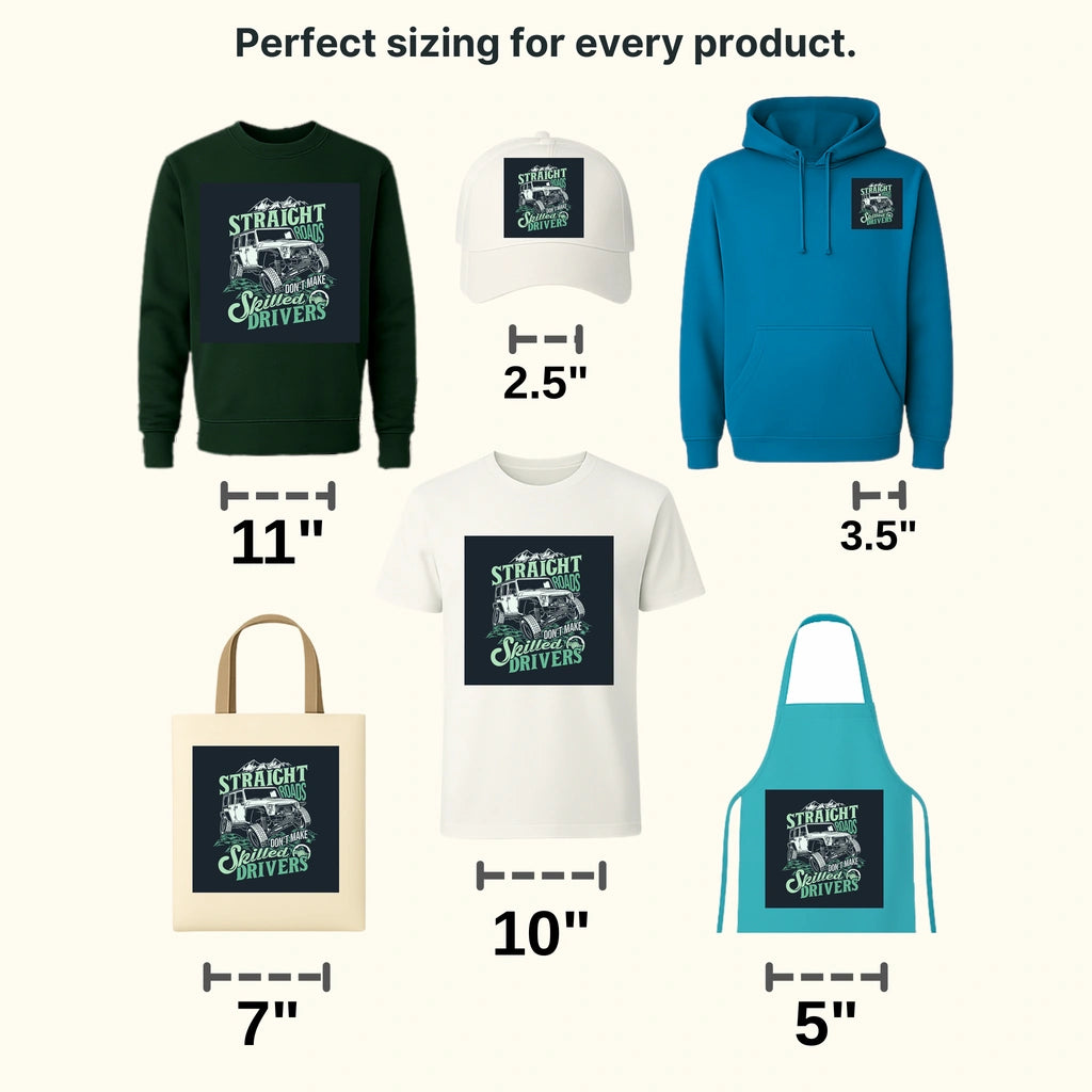 Cars Straight Roads Skilled Drivers Clasic Car Designs - DTF Heat Transfer - transferlegend