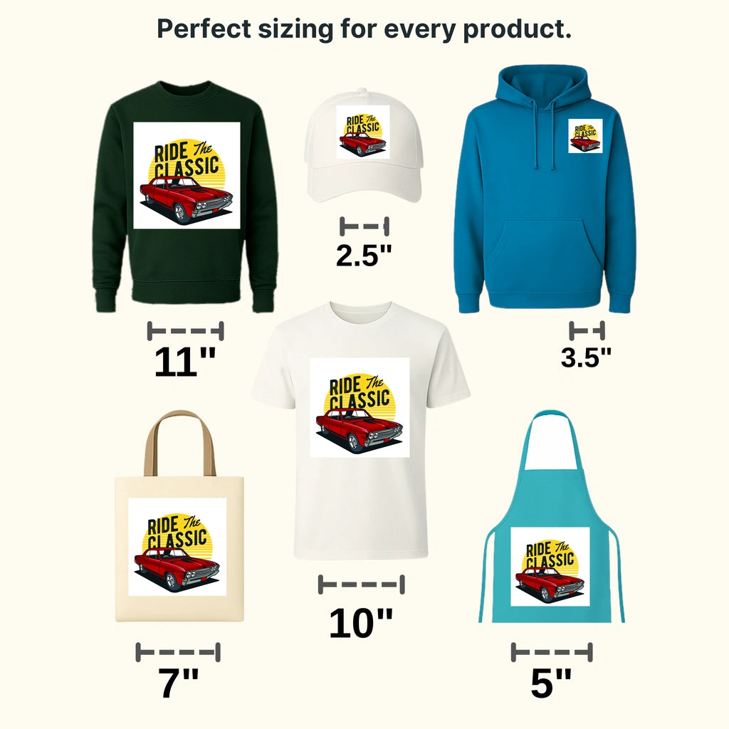 Cars Ride The Red Classic Clasic Car Designs - DTF Heat Transfer - transferlegend