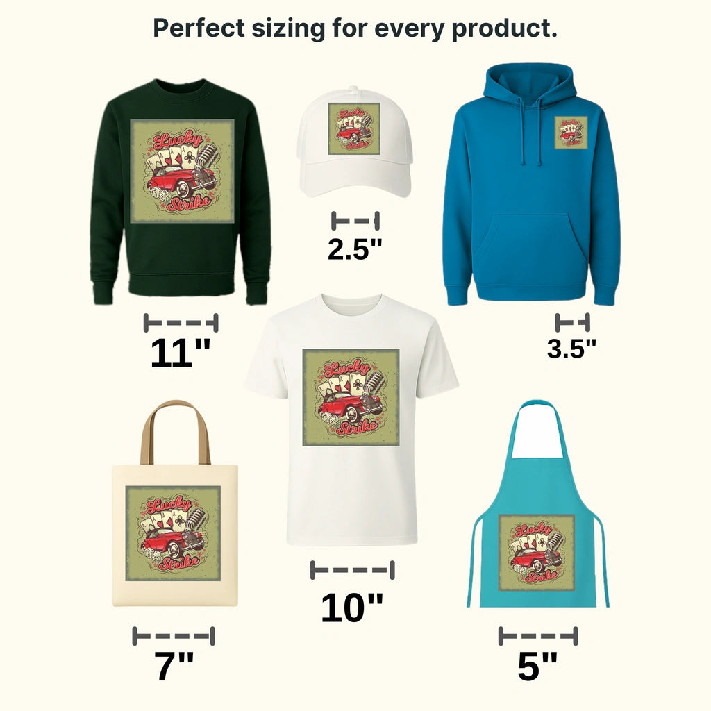 Cars Lucky Strike Clasic Car Designs - DTF Heat Transfer - transferlegend