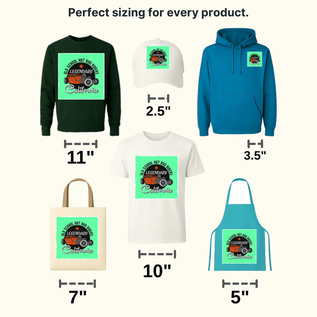 Cars California Old School Clasic Car Designs - DTF Heat Transfer - transferlegend