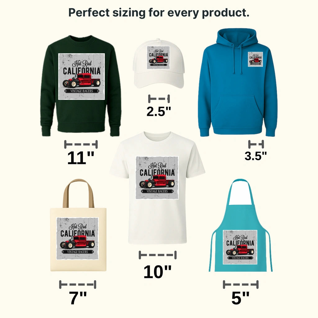 Cars Hot Rod California Clasic Car Designs - DTF Heat Transfer - transferlegend