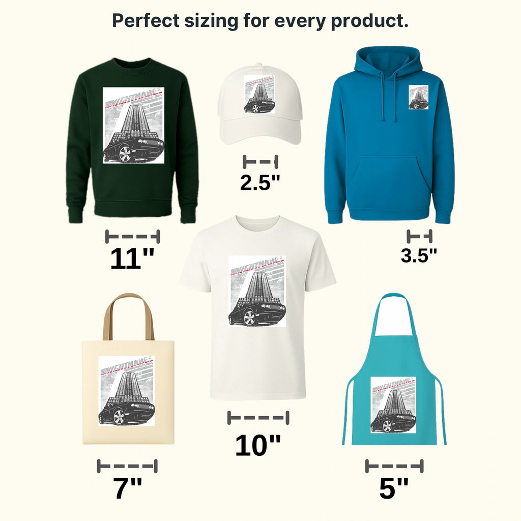 Cars Black Nightmare Clasic Car Designs - DTF Heat Transfer - transferlegend